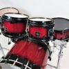 GMS Drums USA CL Series 7ply Maple Red Sparkle to Black Fade Laquer