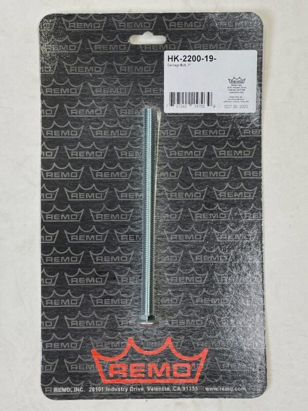 Remo HK−2200−19 7’ Carriage Bolt For Rototom
